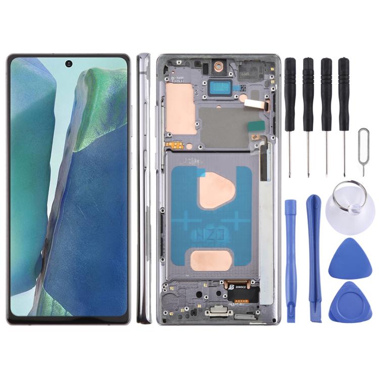 For Samsung Galaxy Note20 SM-N980F 6.6 inch TFT LCD Screen Digitizer Full Assembly with Frame, Not Supporting Fingerprint Identification (Grey) - LCD Screen by buy2fix | Online Shopping UK | buy2fix