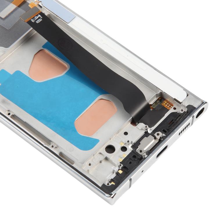 For Samsung Galaxy Note20 Ultra SM-N986B 6.72 inch TFT LCD Screen Digitizer Full Assembly with Frame, Not Supporting Fingerprint Identification (Silver) - LCD Screen by buy2fix | Online Shopping UK | buy2fix