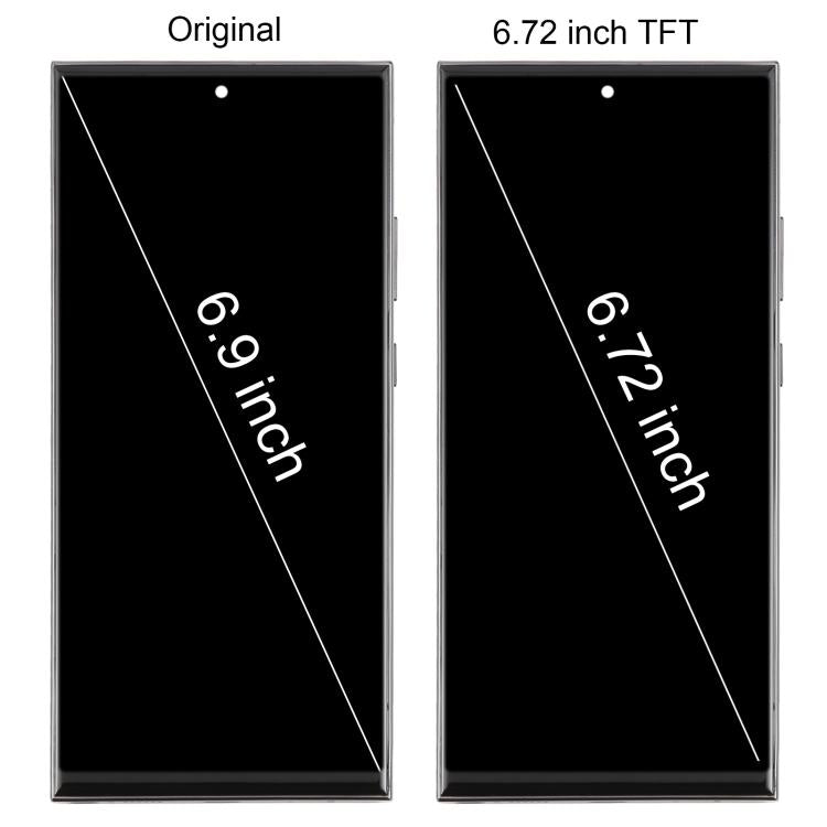 For Samsung Galaxy Note20 Ultra SM-N986B 6.72 inch TFT LCD Screen Digitizer Full Assembly with Frame, Not Supporting Fingerprint Identification (Silver) - LCD Screen by buy2fix | Online Shopping UK | buy2fix