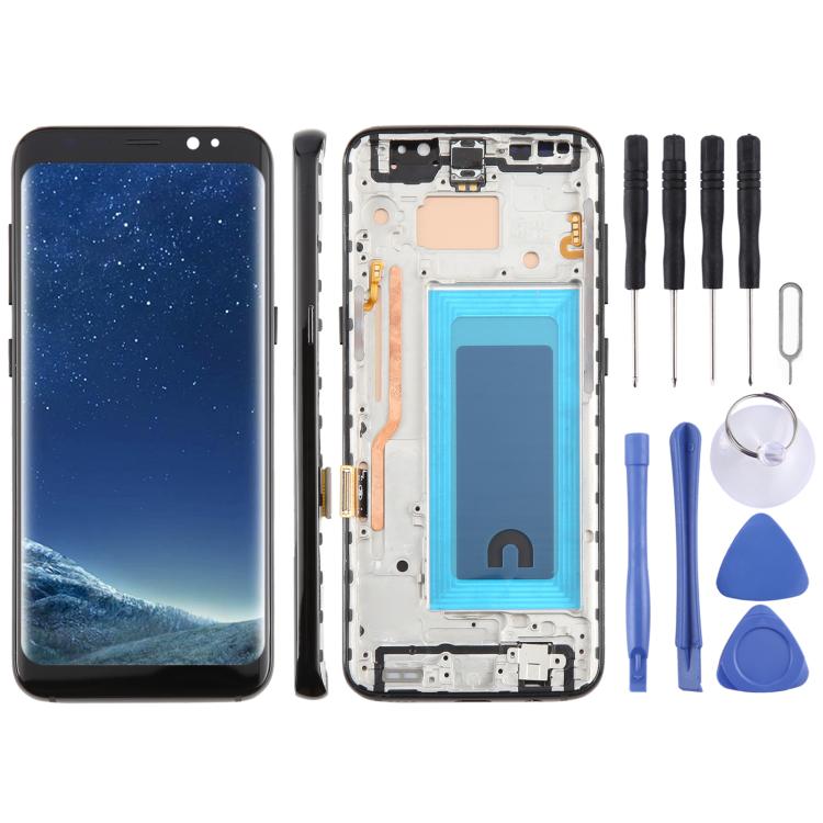 For Samsung Galaxy S8 SM-G950F 5.7 inch TFT LCD Screen Digitizer Full Assembly with Frame (Black) - LCD Screen by buy2fix | Online Shopping UK | buy2fix