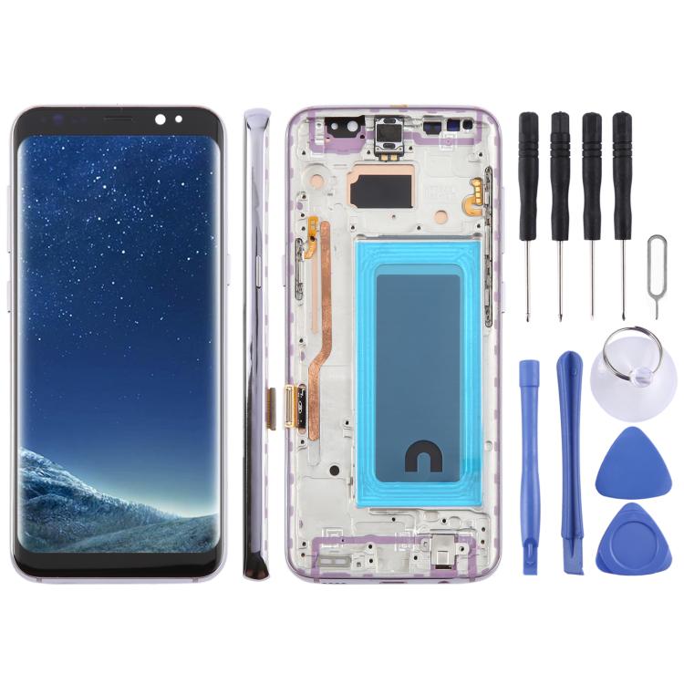 For Samsung Galaxy S8 SM-G950F 5.7 inch TFT LCD Screen Digitizer Full Assembly with Frame (Purple) - LCD Screen by buy2fix | Online Shopping UK | buy2fix