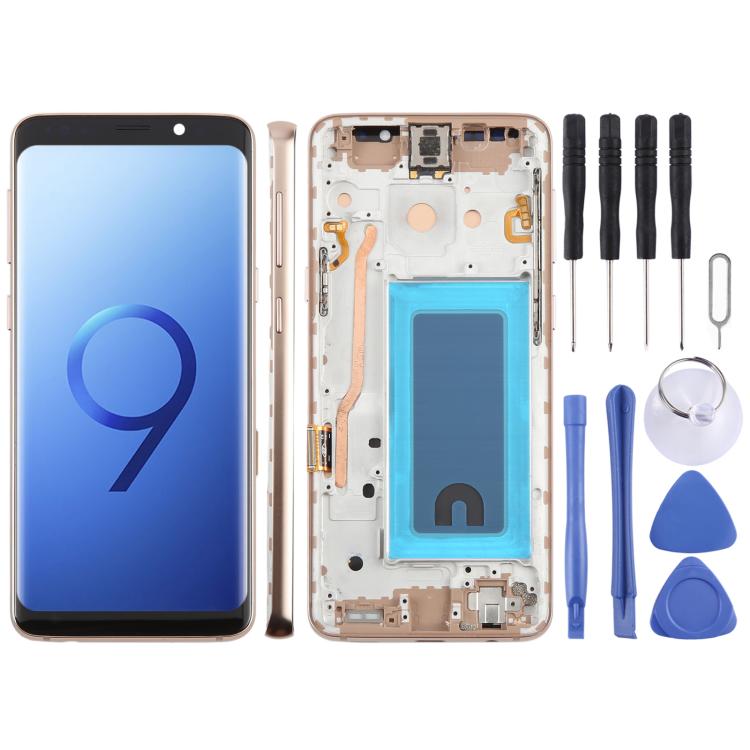 For Samsung Galaxy S9 SM-G960F 5.7 inch TFT LCD Screen Digitizer Full Assembly with Frame (Gold) - LCD Screen by buy2fix | Online Shopping UK | buy2fix