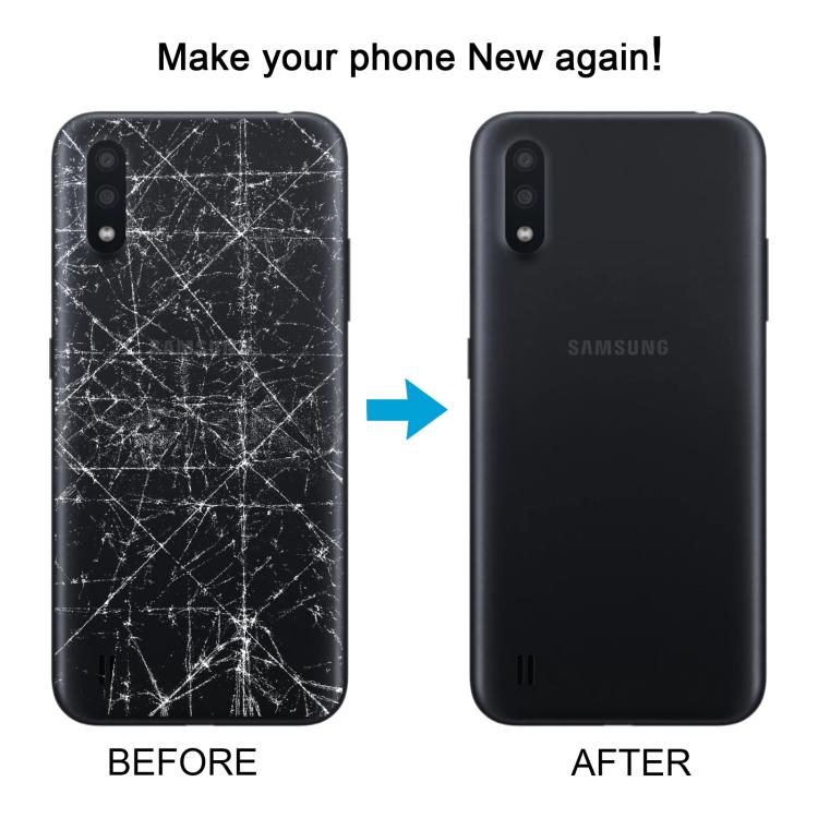 For Samsung Galaxy A01 SM-A015F Back Cover with Camera Lens Cover(Blue) - Back Cover by buy2fix | Online Shopping UK | buy2fix