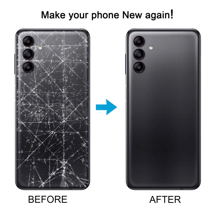 For Samsung Galaxy A04s SM-A047F Back Cover with Camera Lens Cover(Gray) - Back Cover by buy2fix | Online Shopping UK | buy2fix