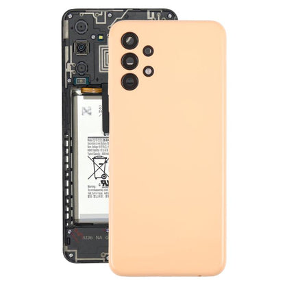 For Samsung Galaxy A13 SM-A135F Back Cover with Camera Lens Cover(Orange) - Back Cover by buy2fix | Online Shopping UK | buy2fix