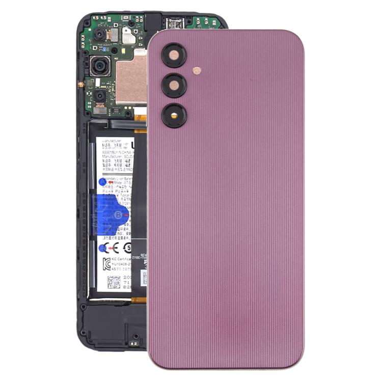 For Samsung Galaxy A14 SM-A145F Back Cover with Camera Lens Cover(Purple) - Back Cover by buy2fix | Online Shopping UK | buy2fix