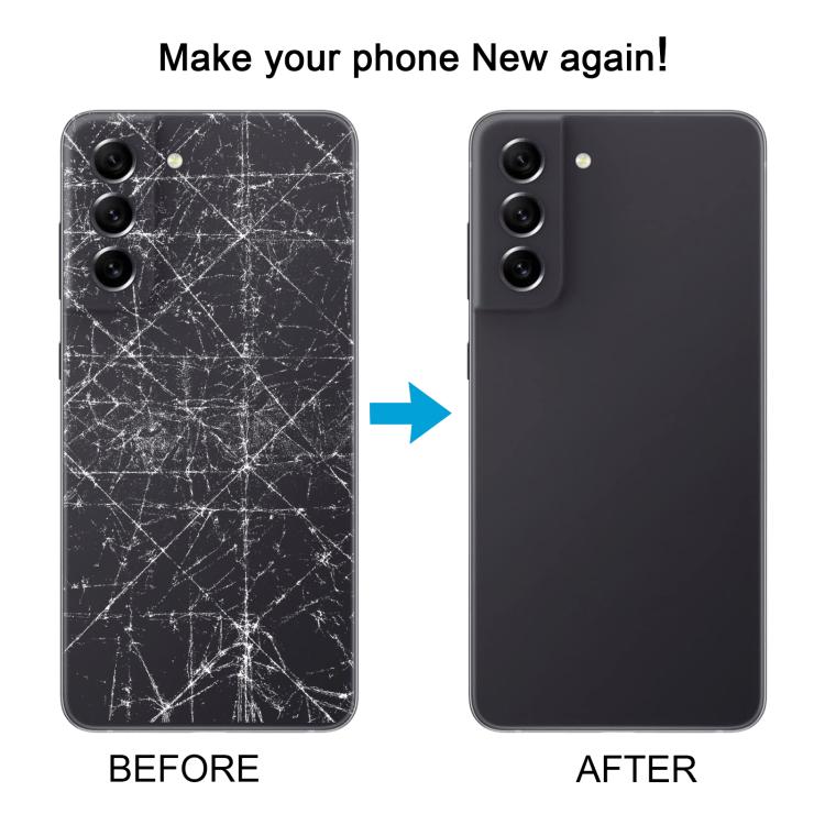 For Samsung Galaxy S21 FE SM-G990B Back Cover with Camera Lens Cover(Black) - Back Cover by buy2fix | Online Shopping UK | buy2fix