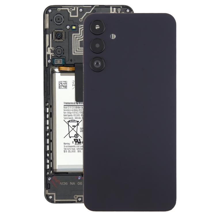 For Samsung Galaxy A15 SM-A155F Back Cover with Camera Lens Cover(Black) - Back Cover by buy2fix | Online Shopping UK | buy2fix