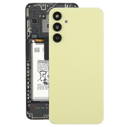 For Samsung Galaxy A15 SM-A155F Back Cover with Camera Lens Cover(Yellow) - Back Cover by buy2fix | Online Shopping UK | buy2fix