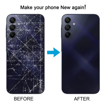 For Samsung Galaxy A15 SM-A155F Back Cover with Camera Lens Cover(Black) - Back Cover by buy2fix | Online Shopping UK | buy2fix