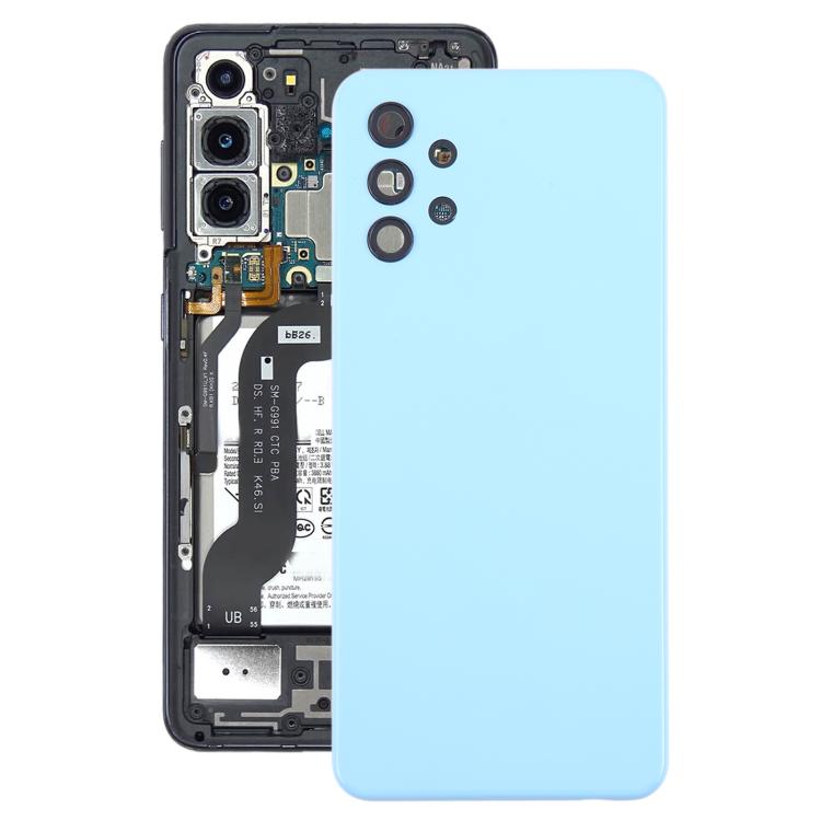 For Samsung Galaxy A32 4G SM-A325F Battery Back Cover with Camera Lens Cover(Blue) - Back Cover by buy2fix | Online Shopping UK | buy2fix