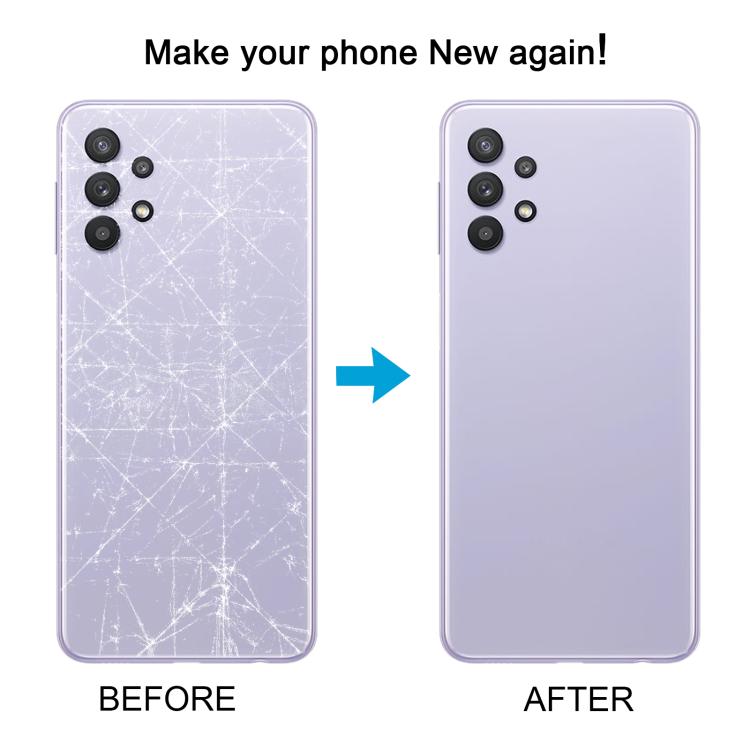 For Samsung Galaxy A32 4G SM-A325F Battery Back Cover with Camera Lens Cover(Black) - Back Cover by buy2fix | Online Shopping UK | buy2fix