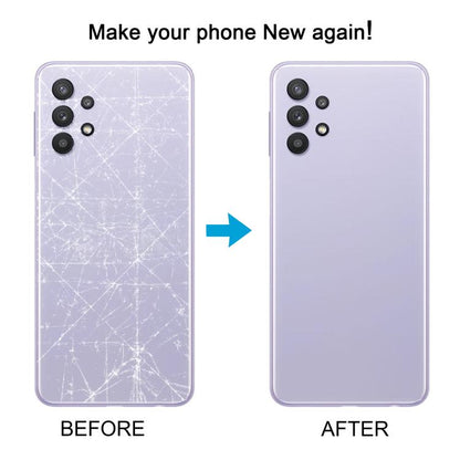 For Samsung Galaxy A32 4G SM-A325F Battery Back Cover with Camera Lens Cover(Purple) - Back Cover by buy2fix | Online Shopping UK | buy2fix