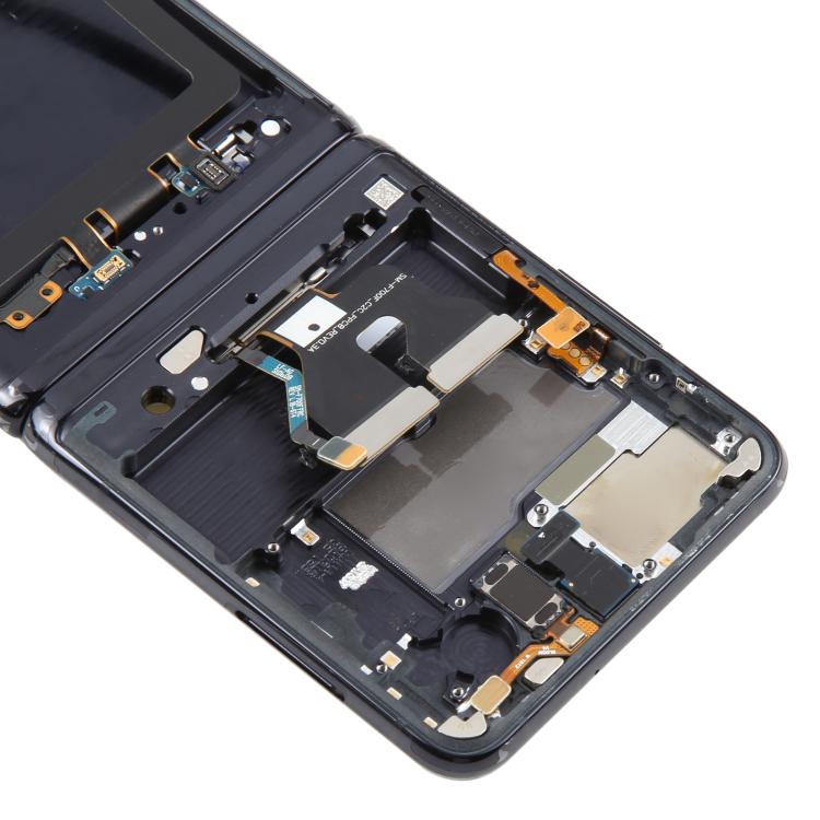 For Samsung Galaxy Z Flip SM-F700 LCD Screen Digitizer Full Assembly with Frame (Black) - LCD Screen by buy2fix | Online Shopping UK | buy2fix