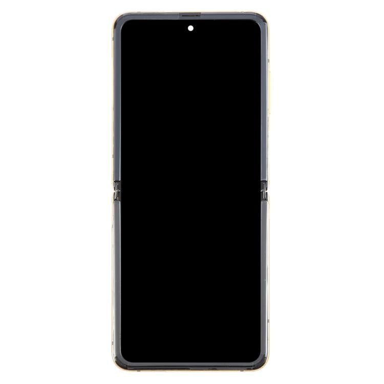 For Samsung Galaxy Z Flip SM-F700 LCD Screen Digitizer Full Assembly with Frame (Gold) - LCD Screen by buy2fix | Online Shopping UK | buy2fix