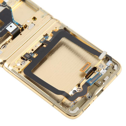 For Samsung Galaxy Z Flip SM-F700 LCD Screen Digitizer Full Assembly with Frame (Gold) - LCD Screen by buy2fix | Online Shopping UK | buy2fix
