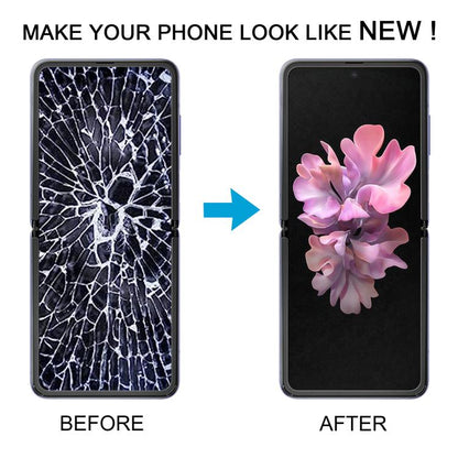 For Samsung Galaxy Z Flip SM-F700 LCD Screen Digitizer Full Assembly with Frame (Black) - LCD Screen by buy2fix | Online Shopping UK | buy2fix