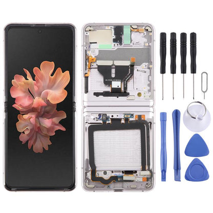 For Samsung Galaxy Z Flip 5G SM-F707 LCD Screen Digitizer Full Assembly with Frame (Gold) - LCD Screen by buy2fix | Online Shopping UK | buy2fix