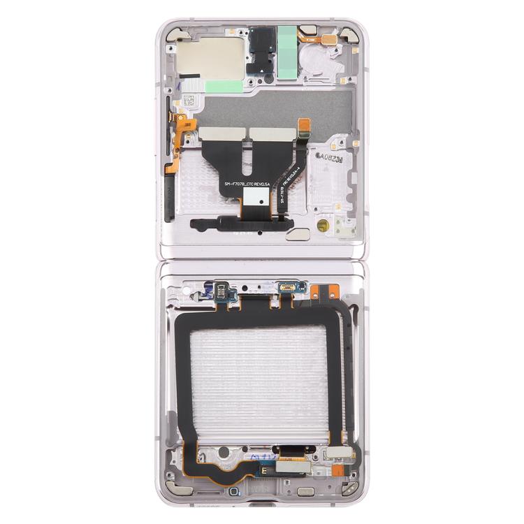 For Samsung Galaxy Z Flip 5G SM-F707 LCD Screen Digitizer Full Assembly with Frame (Gold) - LCD Screen by buy2fix | Online Shopping UK | buy2fix