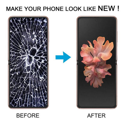 For Samsung Galaxy Z Flip 5G SM-F707 LCD Screen Digitizer Full Assembly with Frame (Gold) - LCD Screen by buy2fix | Online Shopping UK | buy2fix