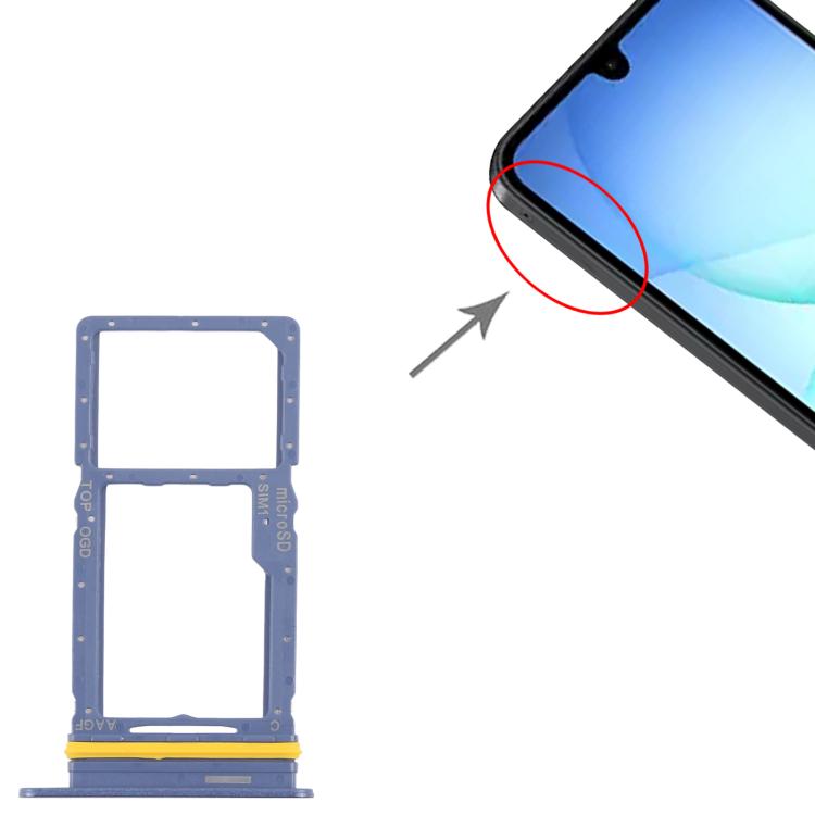 For Samsung Galaxy A17 5G SM-A176U Original SIM + Micro SD Card Tray (Blue) - Card Tray by buy2fix | Online Shopping UK | buy2fix