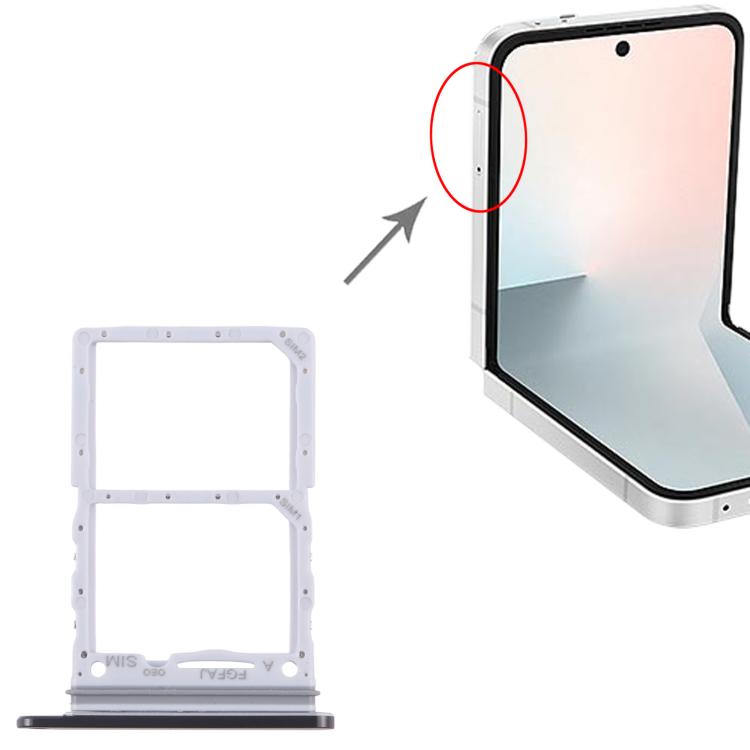 For Samsung Galaxy Z Flip7 FE SM-F761B Original SIM + SIM Card Tray (Black) - Card Tray by buy2fix | Online Shopping UK | buy2fix