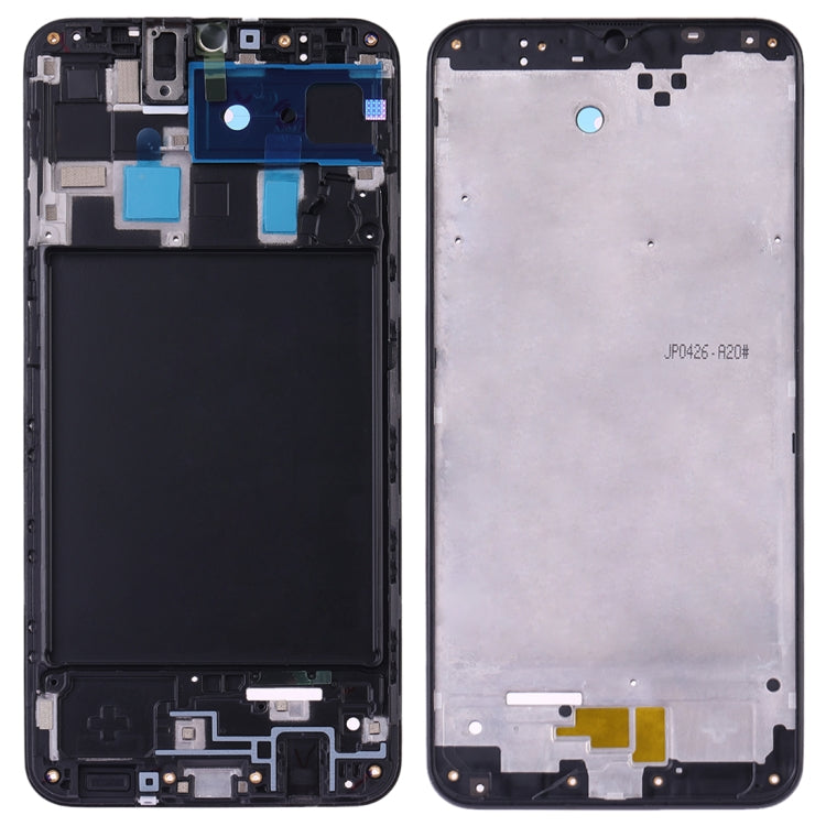 For Galaxy A20 SM-A205F/DS, A205FN, A205GN/DS, A205YN, A205G/DS Front Housing LCD Frame Bezel Plate (Black) - Frame Bezel Plate by buy2fix | Online Shopping UK | buy2fix