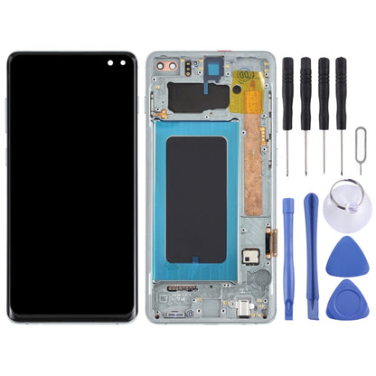 Original Super AMOLED LCD Screen for Samsung Galaxy S10+ Digitizer Full Assembly with Frame (Green) - LCD Screen by buy2fix | Online Shopping UK | buy2fix
