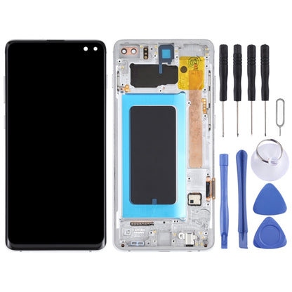 Original Super AMOLED LCD Screen for Samsung Galaxy S10+ Digitizer Full Assembly with Frame (Silver) - LCD Screen by buy2fix | Online Shopping UK | buy2fix