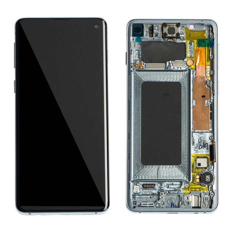 Original Super AMOLED LCD Screen for Galaxy S10 4G Digitizer Full Assembly with Frame (Blue) - LCD Screen by buy2fix | Online Shopping UK | buy2fix