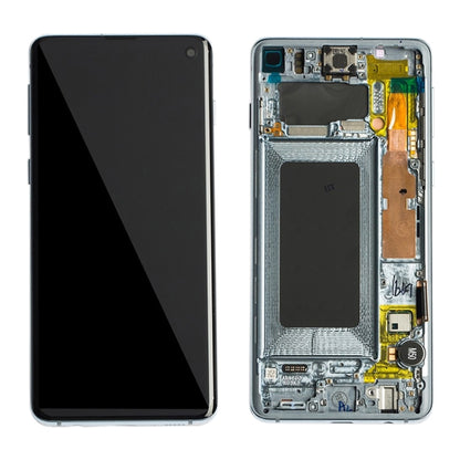Original Super AMOLED LCD Screen for Galaxy S10 4G Digitizer Full Assembly with Frame (Blue) - LCD Screen by buy2fix | Online Shopping UK | buy2fix
