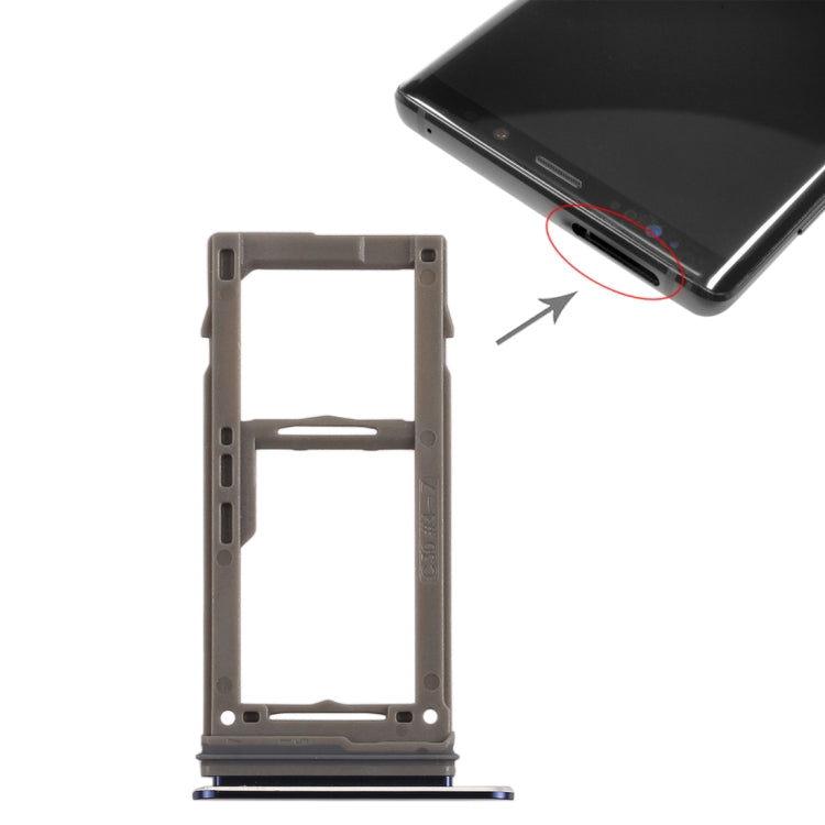 For Galaxy Note9 SIM Card Tray +  Micro SD Card Tray (Blue) - Card Tray by buy2fix | Online Shopping UK | buy2fix