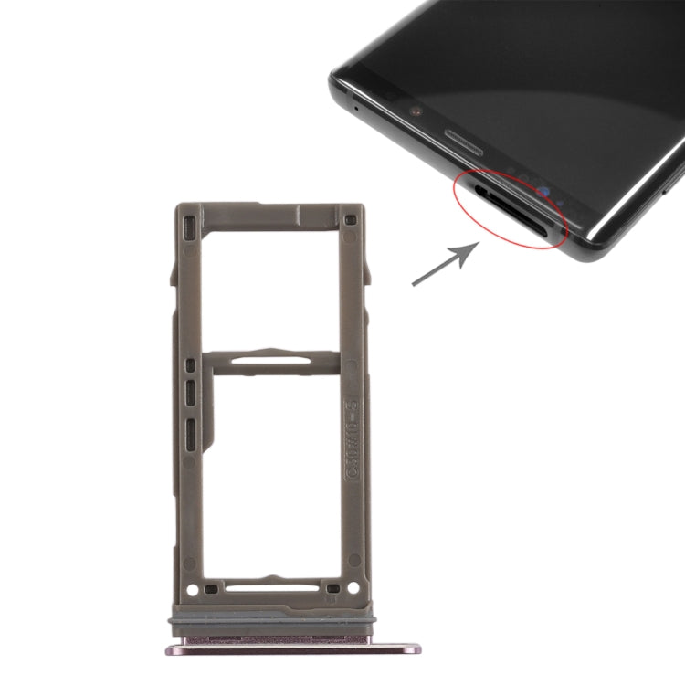 For Galaxy Note9 SIM Card Tray +  Micro SD Card Tray (Purple) - Card Tray by buy2fix | Online Shopping UK | buy2fix