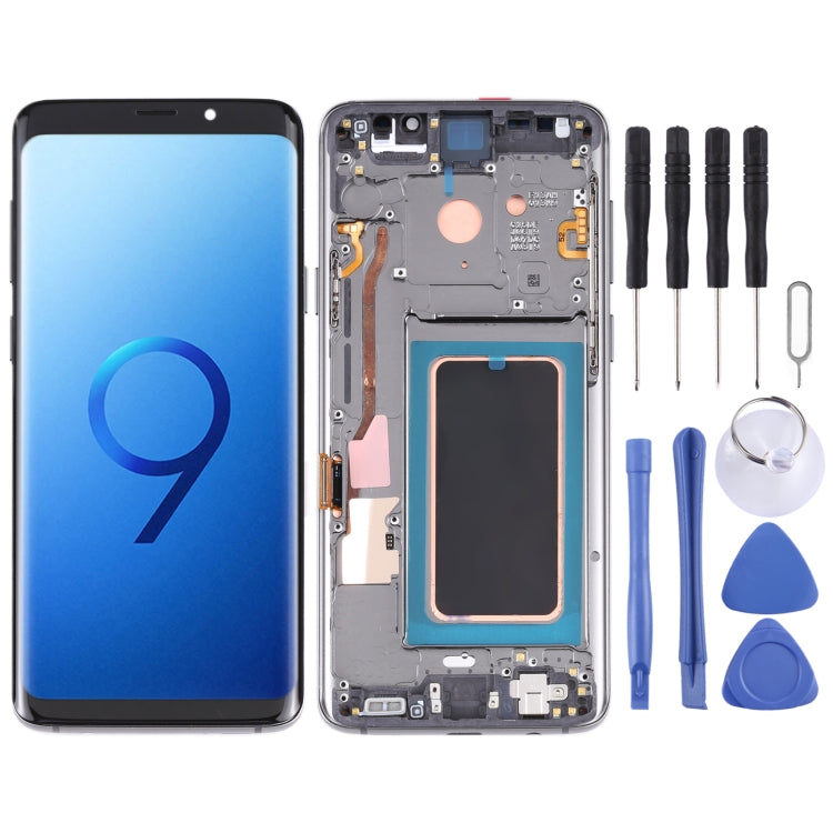 Original Super AMOLED LCD Screen for Galaxy S9 / G960F / DS / G960U / G960W / G9600 Digitizer Full Assembly with Frame (Grey) - LCD Screen by buy2fix | Online Shopping UK | buy2fix