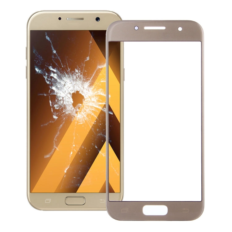 For Galaxy A5 (2017) / A520  Front Screen Outer Glass Lens (Gold) - Outer Glass Lens by buy2fix | Online Shopping UK | buy2fix