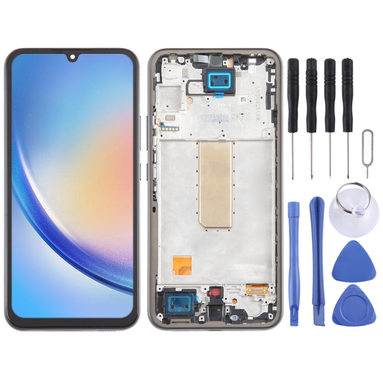 For Samsung Galaxy A34 SM-A346B Incell LCD Screen Digitizer Full Assembly with Frame, Not Supporting Fingerprint Identification (Black) - LCD Screen by buy2fix | Online Shopping UK | buy2fix