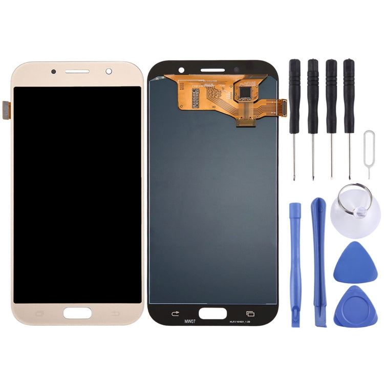 Original Super AMOLED LCD Screen for Galaxy A7 (2017), A720F, A720F/DS with Digitizer Full Assembly (Gold) - LCD Screen by buy2fix | Online Shopping UK | buy2fix