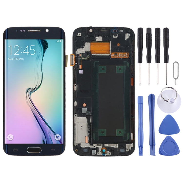 Original Super AMOLED LCD Screen For Samsung Galaxy S6 Edge SM-G925F Digitizer Full Assembly with Frame (Black) - LCD Screen by buy2fix | Online Shopping UK | buy2fix