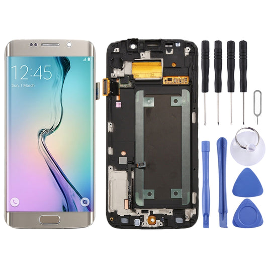 Original Super AMOLED LCD Screen For Samsung Galaxy S6 Edge SM-G925F Digitizer Full Assembly with Frame (Gold) - LCD Screen by buy2fix | Online Shopping UK | buy2fix