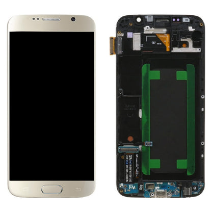 Original Super AMOLED LCD Screen For Samsung Galaxy S6 SM-G920F Digitizer Full Assembly with Frame (Gold) - LCD Screen by buy2fix | Online Shopping UK | buy2fix