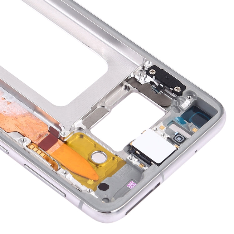 For Samsung Galaxy S10e SM-G970F/DS, SM-G970U, SM-G970W  Middle Frame Bezel Plate with Side Keys (White) - Frame Bezel Plate by buy2fix | Online Shopping UK | buy2fix