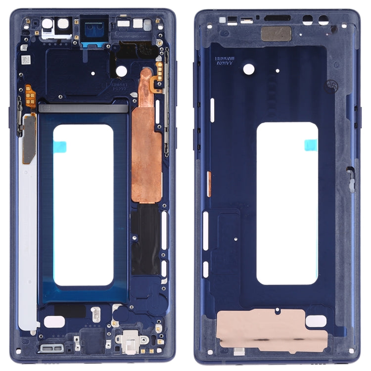 For Samsung Galaxy Note9 SM-N960F/DS, SM-N960U, SM-N9600/DS  Middle Frame Bezel Plate with Side Keys (Blue) - Frame Bezel Plate by buy2fix | Online Shopping UK | buy2fix