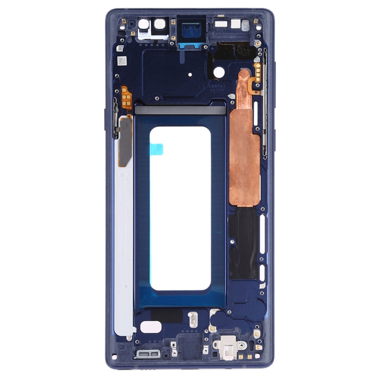 For Samsung Galaxy Note9 SM-N960F/DS, SM-N960U, SM-N9600/DS  Middle Frame Bezel Plate with Side Keys (Blue) - Frame Bezel Plate by buy2fix | Online Shopping UK | buy2fix