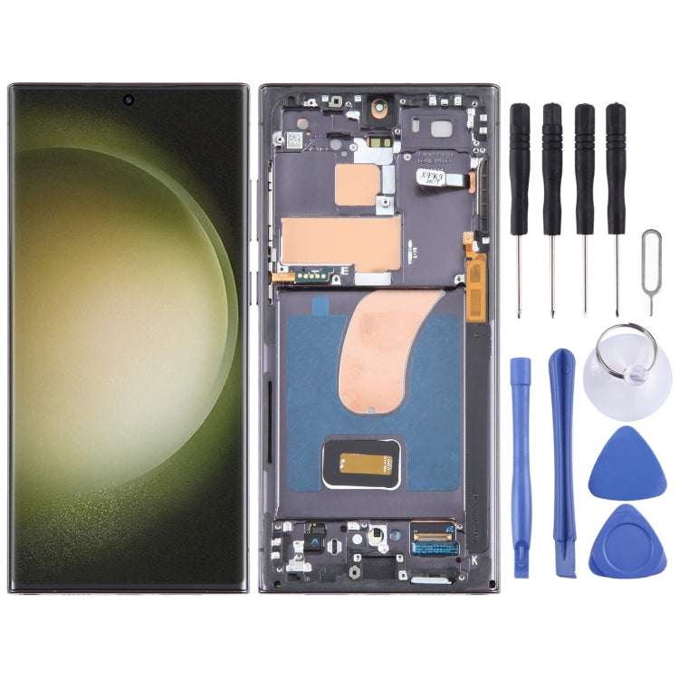 For Samsung Galaxy S23 Ultra SM-S918B EU Edition Original LCD Screen Digitizer Full Assembly with Frame (Black) -  by buy2fix | Online Shopping UK | buy2fix