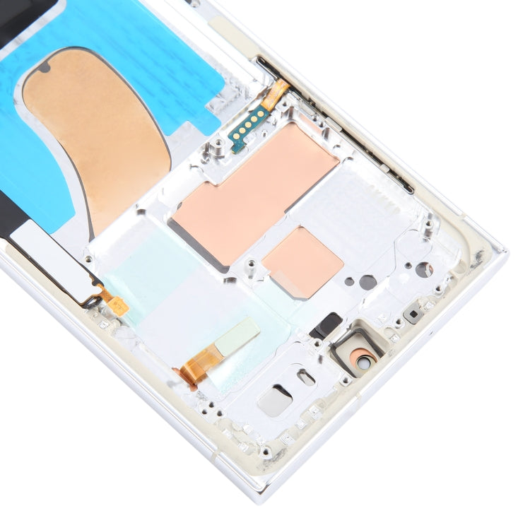 For Samsung Galaxy S23 Ultra 5G SM-S918B EU Edition 6.78 inch OLED LCD Screen Digitizer Full Assembly with Frame (Silver) - by buy2fix | Online Shopping UK | buy2fix
