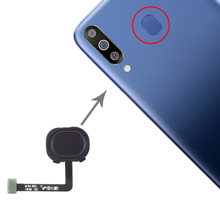 For Galaxy M30 Fingerprint Sensor Flex Cable(Black) - Flex Cable by buy2fix | Online Shopping UK | buy2fix
