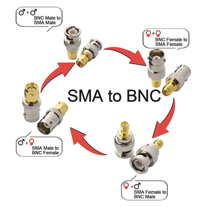 4 in 1 BNC To SMA RF Coaxial Connector Adapter by buy2fix
