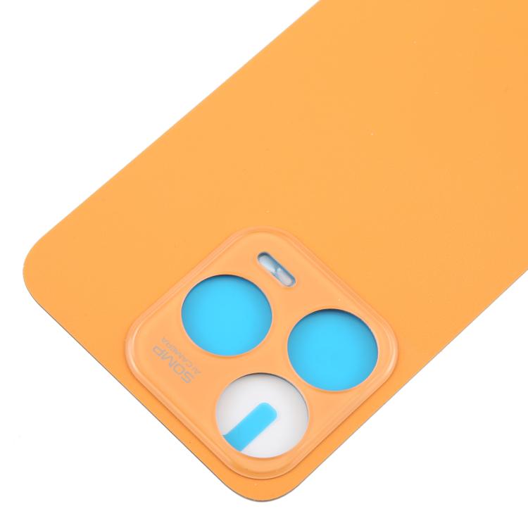 For ZTE Blade V70 Design Leather Material Battery Back Cover with Adhesive(Orange) - For ZTE by buy2fix | Online Shopping UK | buy2fix