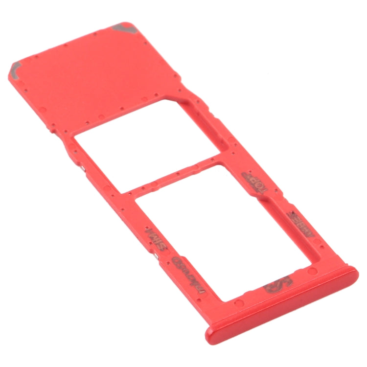 For Samsung Galaxy A12 SM-A125 SIM Card Tray + Micro SD Card Tray (Red) - Card Tray by buy2fix | Online Shopping UK | buy2fix