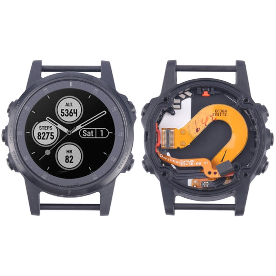 LCD-Bildschirm und Digitizer-Vollmontage mit Rahmen für Garmin Fenix ​​5S Plus (Sapphire-Version) (Schwarz)